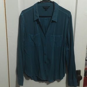 Rock & Republic Teal Button Up Blouse